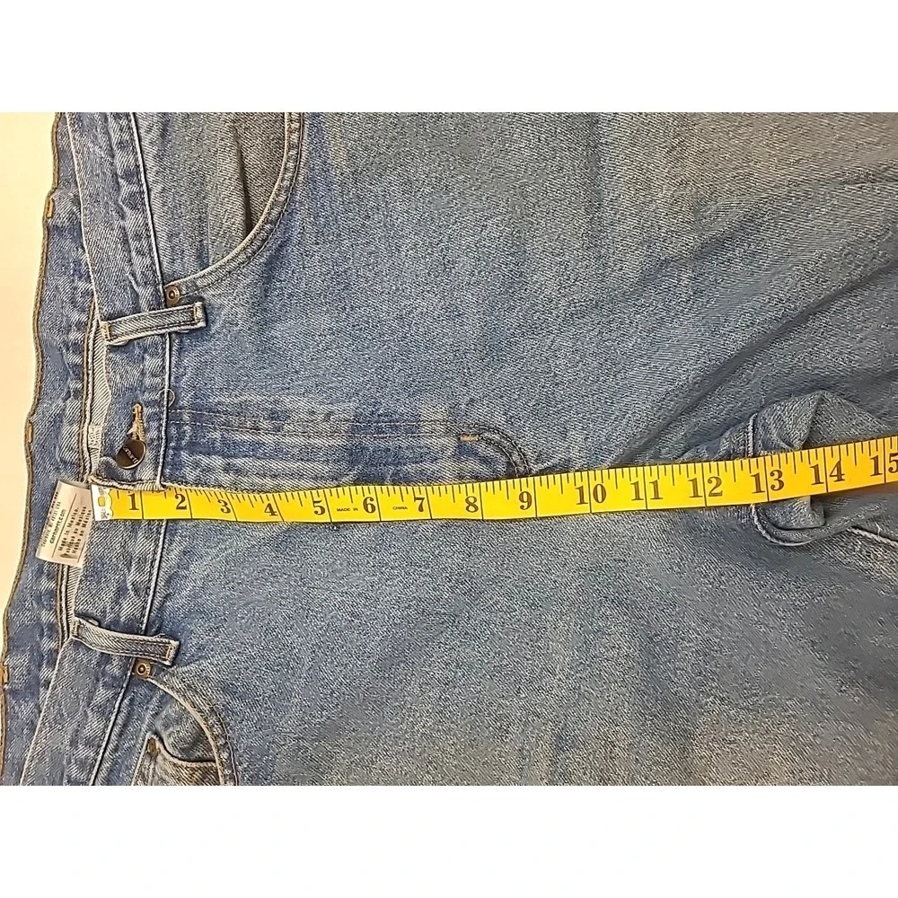 Mens Carhartt Jeans 38x32 Relaxed Fit High Rise Blue Bootcut